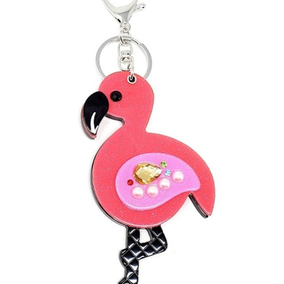 Accessories - 🌺 3 for $25 Whimsical Flamingo Mirror Key Chain